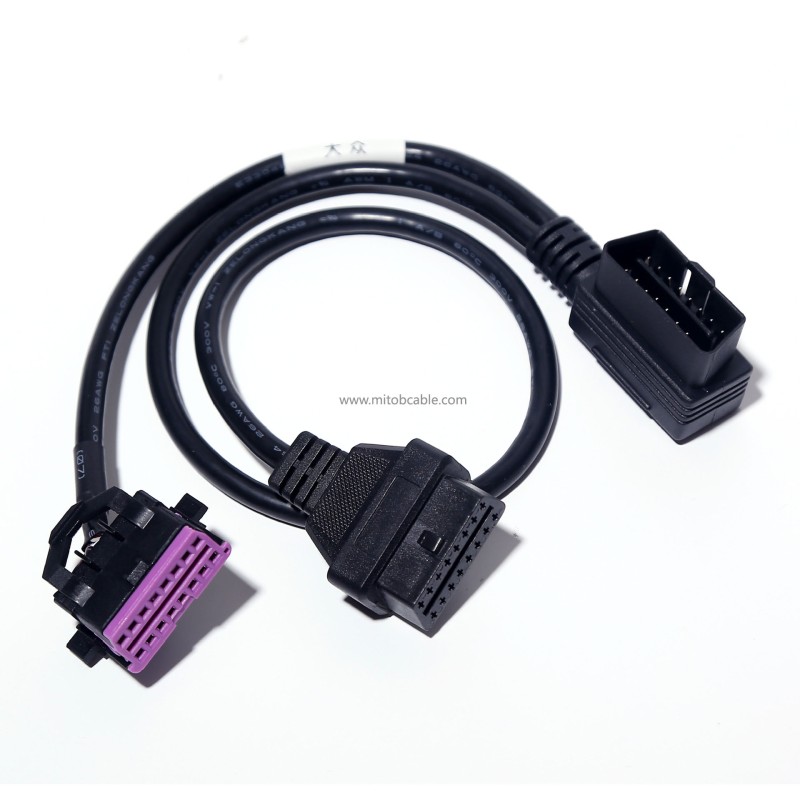 For car OBD2 one-part-two extension cable Volkswagen Audi Skoda connecting cable OBD interface modification 
