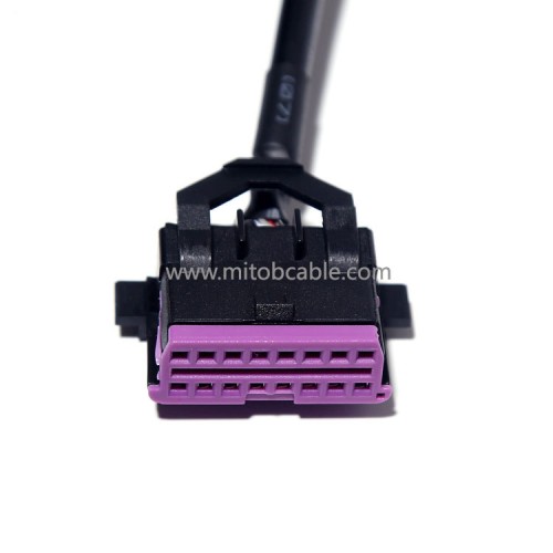 For car OBD2 one-part-two extension cable Volkswagen Audi Skoda connecting cable OBD interface modification