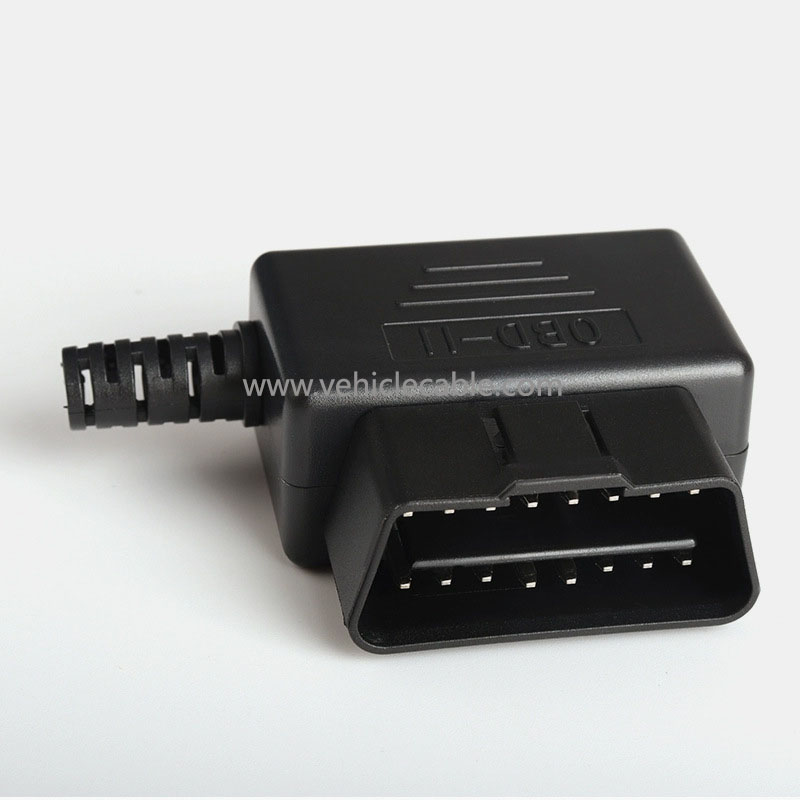 Car OBD2 16pin Male Concealed Snap Fit Shell OBD Plug+Housing+SR Screwless 