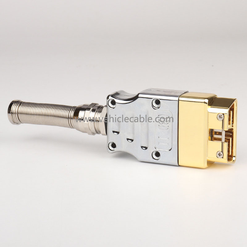Metal OBD 16 pin male connector assembled metal OBD connector Zinc alloy OBD male connector 