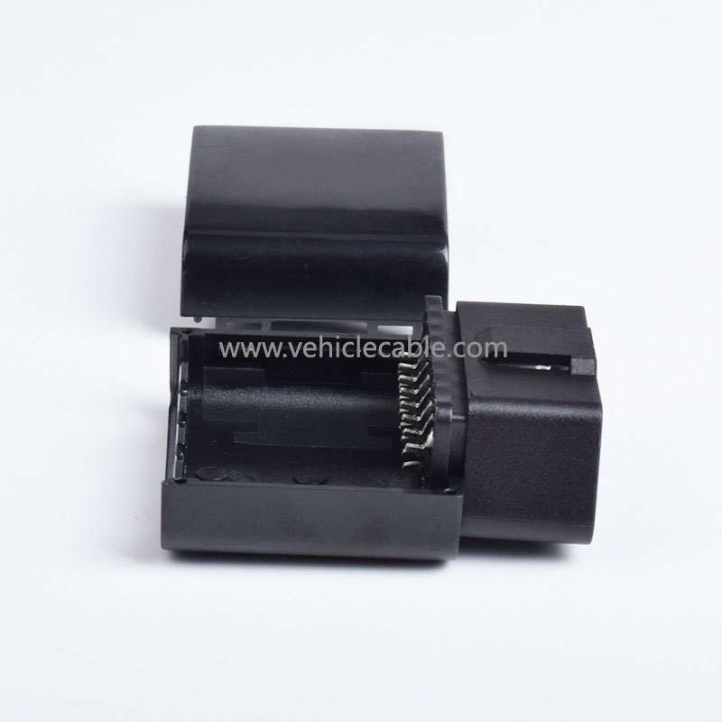 Car OBD2 male connector Folding male connector GPS head-up display modification housing Assembly type 