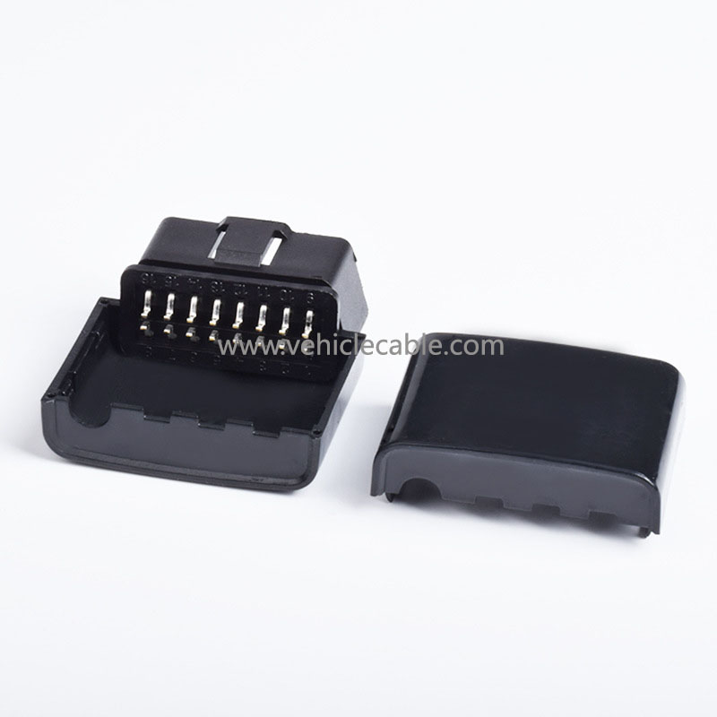 Car OBD2 male connector Folding male connector GPS head-up display modification housing Assembly type 