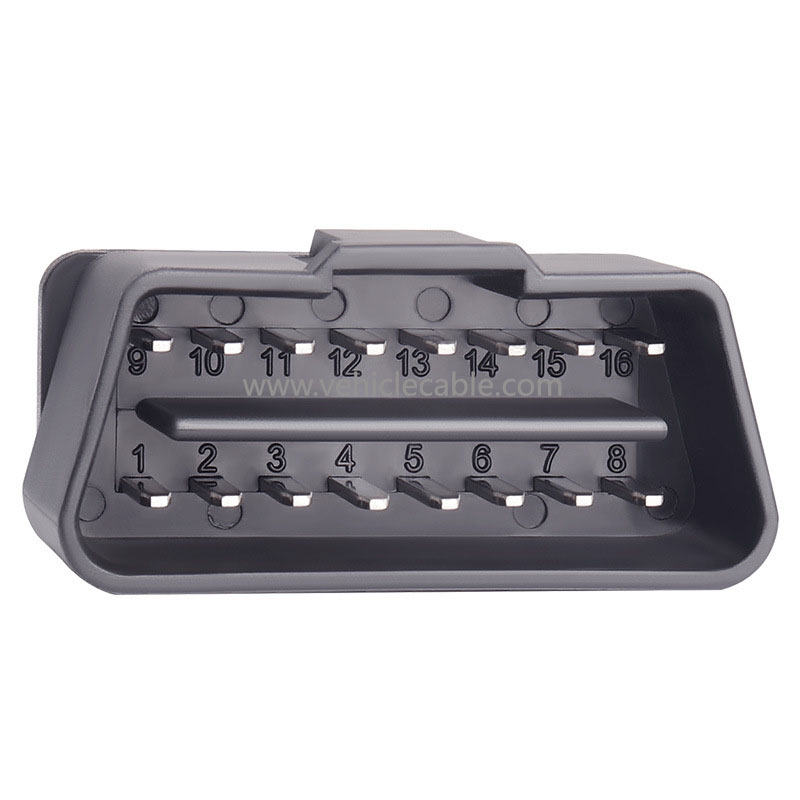 Automotive OBD2 16Pin 16 Pin Male Connector OBDII 12V 24V Truck Diagnostic Interface Plugs 