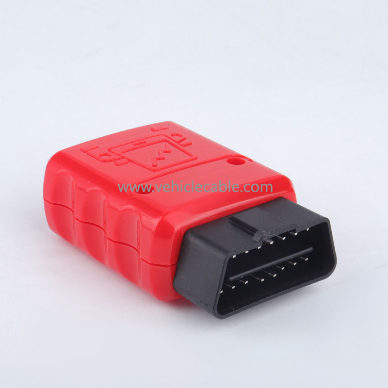 Truck J1962M Automotive OBD2 Male OBD 16pin Connector Gold-plated 90°Bend Pin Male Housing 