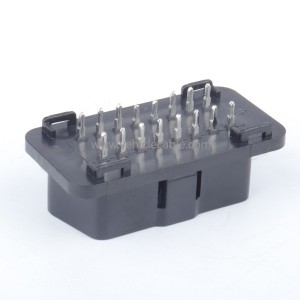 Automotive male connector OBD2 16pin connector gold plated bent pin male OBD plug J1962M 