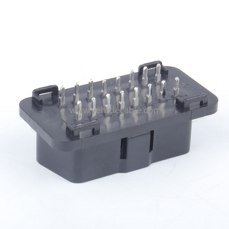 Automotive male connector OBD2 16pin connector gold plated bent pin male OBD plug J1962M 