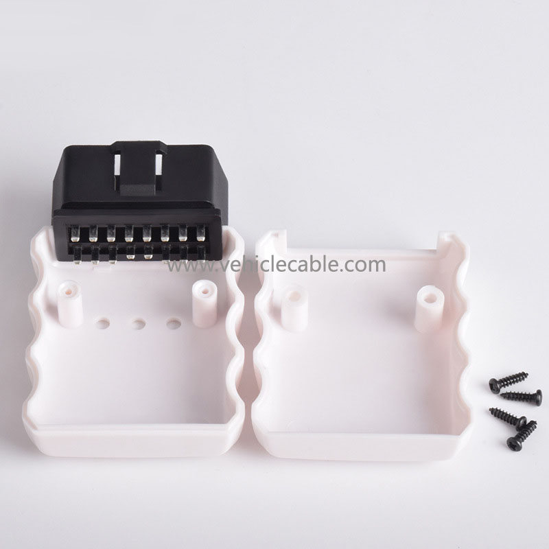 Car OBD interface plug 16pin connector male modification J1962M OBDII Bluetooth 327 Shell 