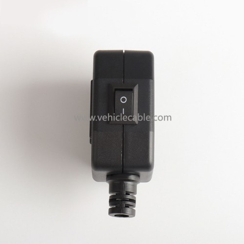 Automotive OBD2 16-pin male connector OBD housing with plug+shell+SR+open key+screws