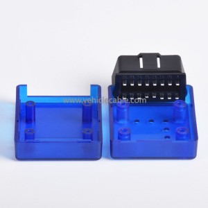 Car OBD interface OBD2 plug 16pin connector OBDII Bluetooth 327 shell male modified J1962M 