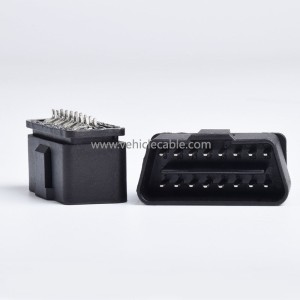 Folded OBD2 Male, 12V Connector 