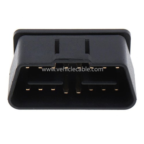 OBD2 16pin male connector gold plated connector 90 degree right hand bent pin OBD plug car truck interface