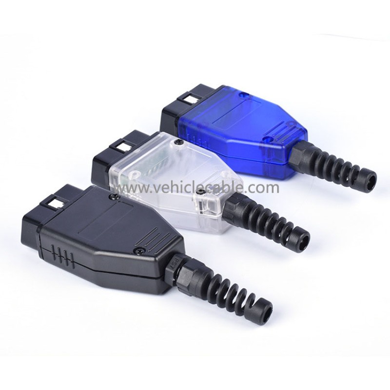Automotive OBD2 16 Pin Connector Male OBD Housing with Plug+Shell+SR+Screws 