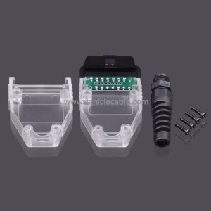 Automotive OBD2 16 Pin Connector Male OBD Housing with Plug+Shell+SR+Screws 