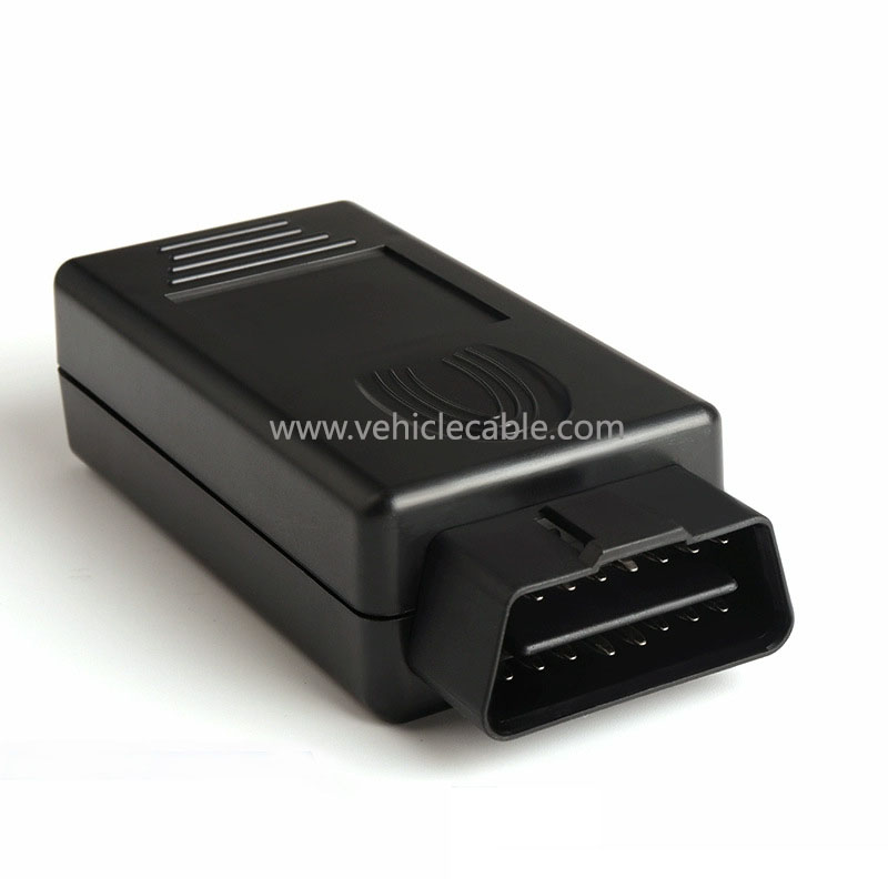 Car truck OBD2 male connector rectangular fingerprint shell straight pin male OBD plug J1962M 