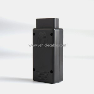 Car truck OBD2 male connector rectangular fingerprint shell straight pin male OBD plug J1962M 