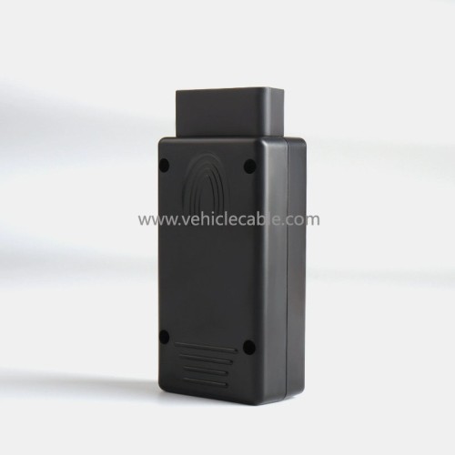Car truck OBD2 male connector rectangular fingerprint shell straight pin male OBD plug J1962M