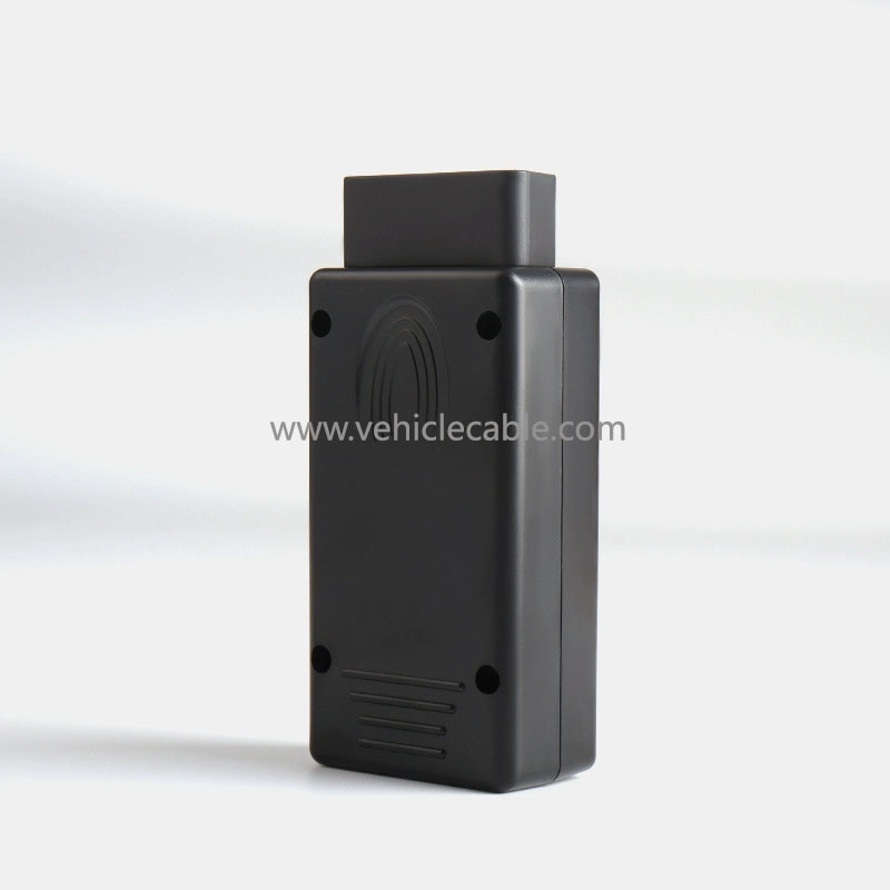 Car truck OBD2 male connector rectangular fingerprint shell straight pin male OBD plug J1962M 