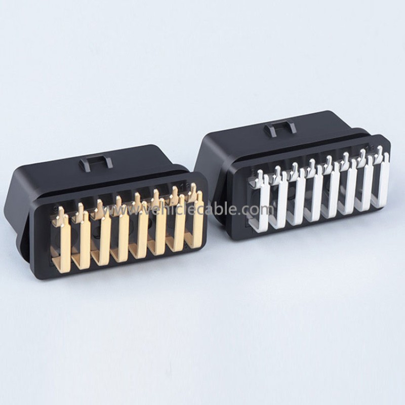 OBD2 16PIN 90° Curved Pin Female Header obd Connector OBD2 Female Plug J1962f 