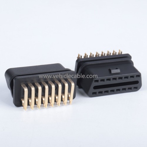 OBD2 16PIN 90° Curved Pin Female Header obd Connector OBD2 Female Plug J1962f