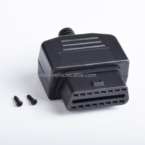 Automotive OBD2 Female Diagnostic Interface OBD Plug OBD2 Shell Assembly Rear Outlet