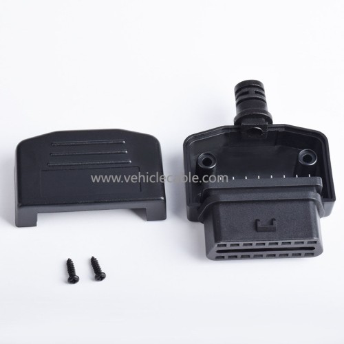 Automotive OBD2 Female Diagnostic Interface OBD Plug OBD2 Shell Assembly Rear Outlet