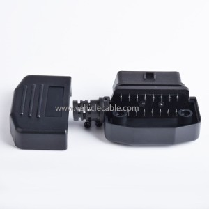 Automotive OBD2 Female Diagnostic Interface OBD Plug OBD2 Shell Assembly Side Outlet 