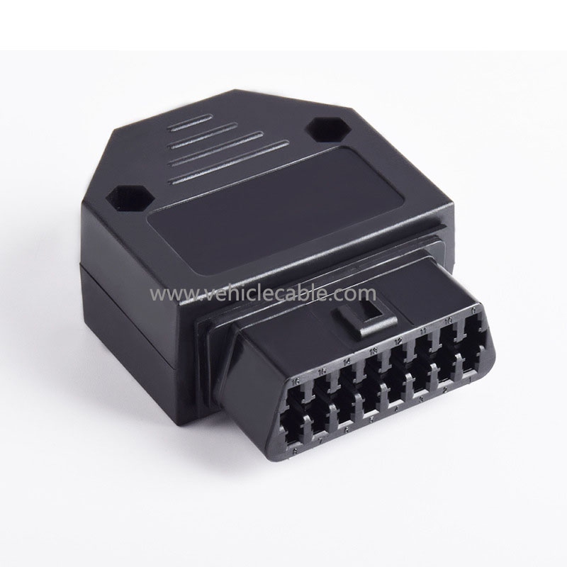Automotive OBD2 16Pin Female Connector OBD Plug + Shell + Terminals + Screws 