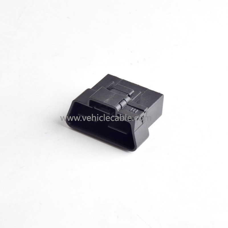 Automotive OBDll 16Pin Pin Locking Male Shell + Female Shell OBD Plug + Shell + Terminal  
