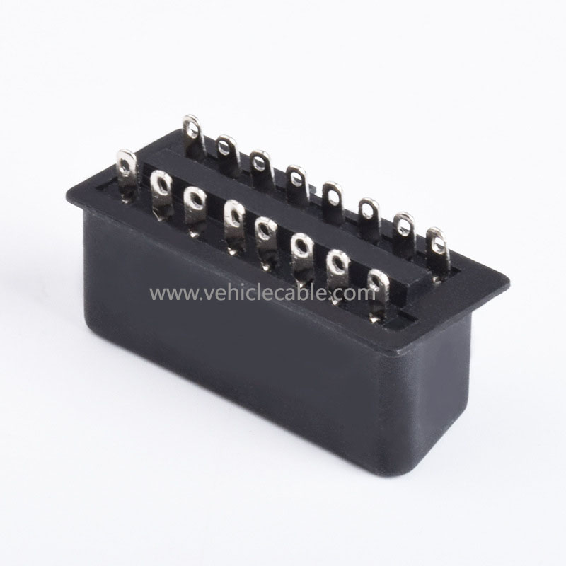 OBD 16PIN Female Connector Automotive OBD2 Female Connector Pin Injection Diagnostic Interface 