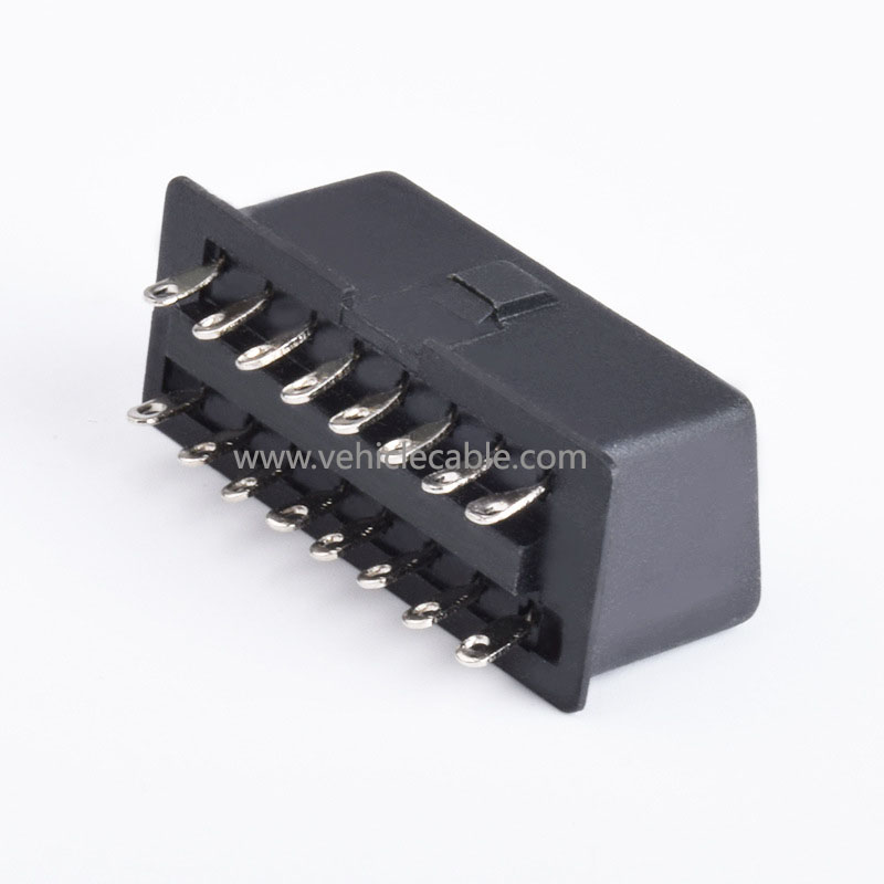 OBD 16PIN Female Connector Automotive OBD2 Female Connector Pin Injection Diagnostic Interface 