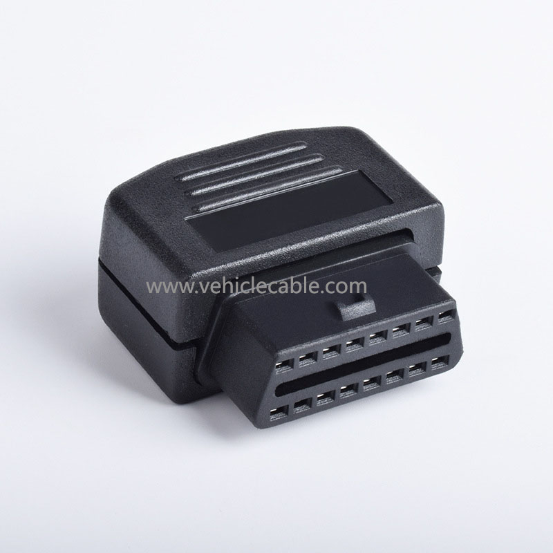 Automotive OBD2 Female Diagnostic Interface OBD Plug Port Housing OBDII Assembled Solderable Wire Assembly 