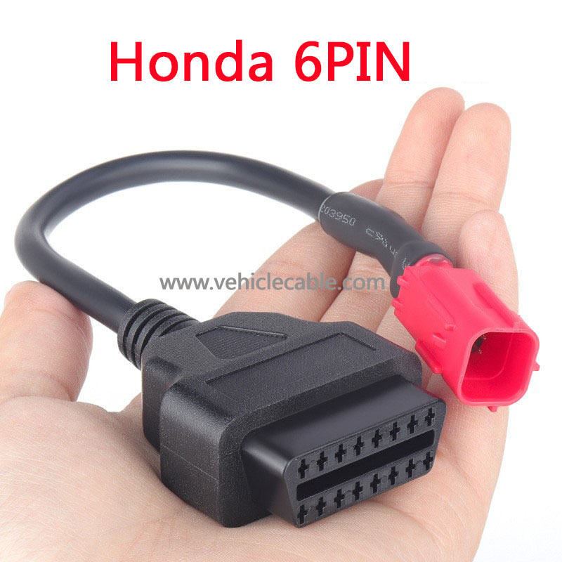 OBD 16-pin to 6-pin, for Honda motorbike 6-pin motorbike national four six-pin cable 