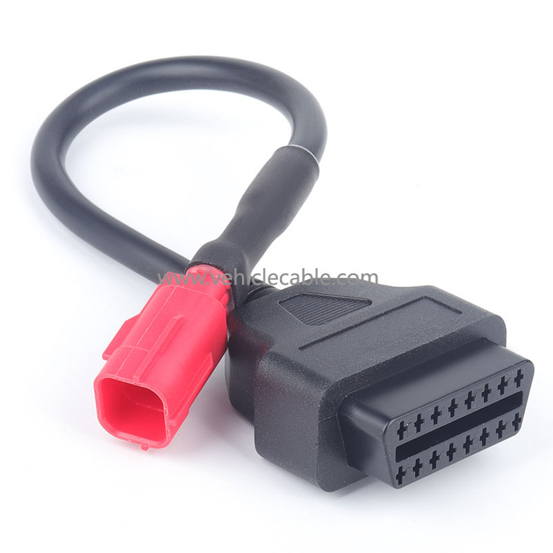 OBD 16-pin to 6-pin, for Honda motorbike 6-pin motorbike national four six-pin cable 