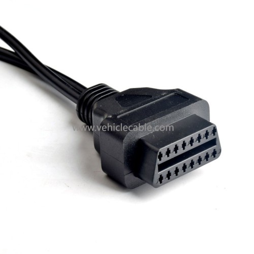 OBD 16pin one to two adapter cable OBDll 4pin to 6pin motorbike national four diagnostic cable