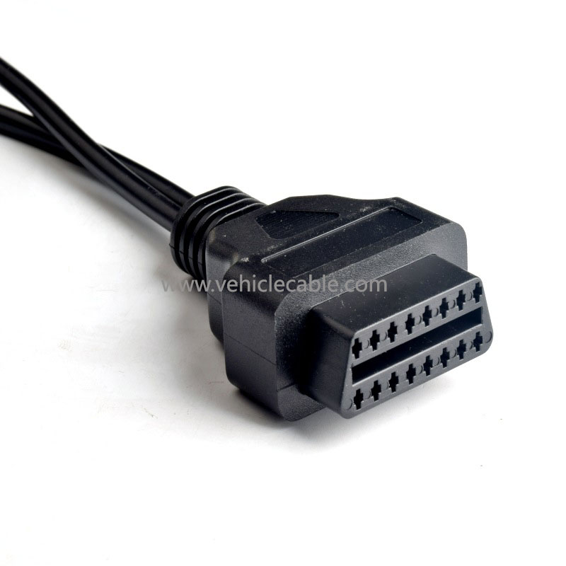 OBD 16pin one to two adapter cable OBDll 4pin to 6pin motorbike national four diagnostic cable 