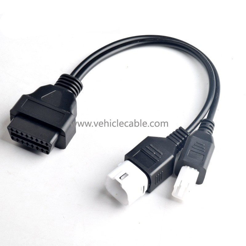 OBD OBDll 16pin connecting cable for Honda motorbike one tow two 4pin+6pin pin cable 