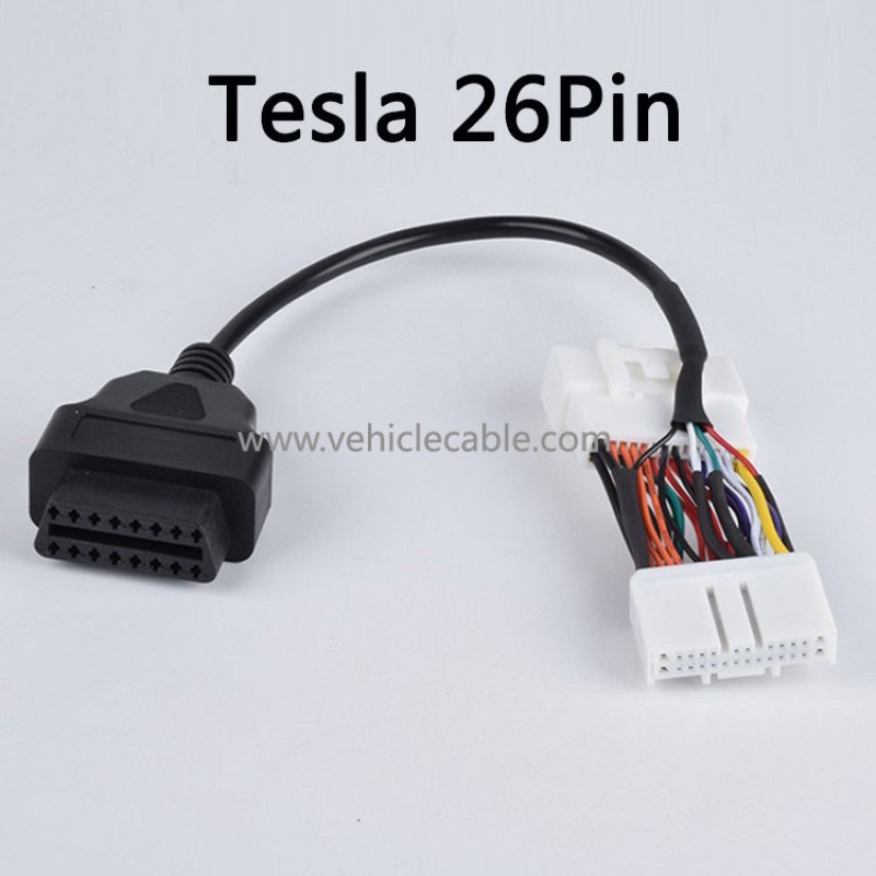 For Tesla OBD adapter cable 26-pin male and female connector TESLAMODEL OBD diagnostic cable 