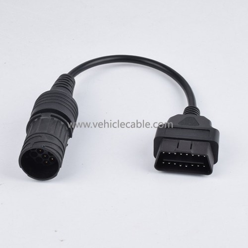 For BMW 10Pin Male to OBD2 Adaptor Cable