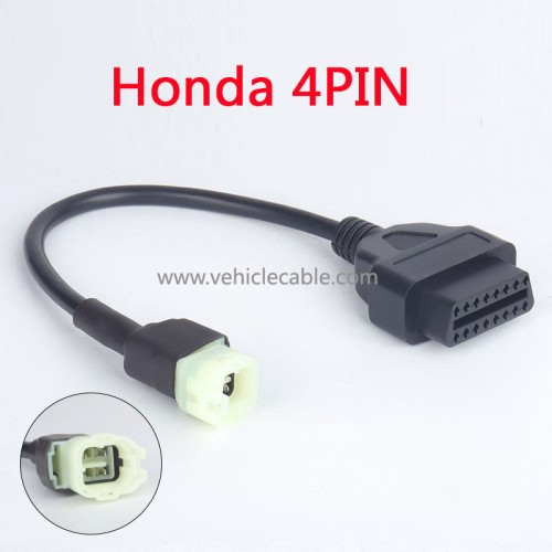 OBD2 to 4 Pin Diagnostic Adapter Cable Motorcycle Honda 4pin Connection Cable
