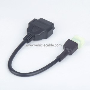 OBD2 to 4 Pin Diagnostic Adapter Cable Motorcycle Honda 4pin Connection Cable 