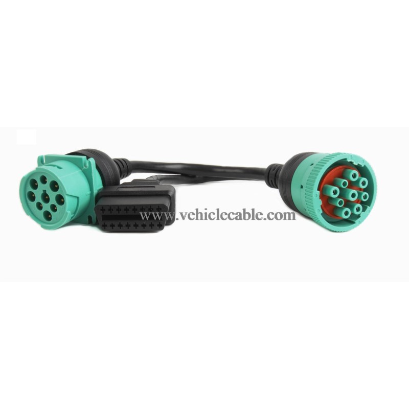 YPP J1939 Male to J1939 Female and OBD2 Splitter Cable (1pcs) 
