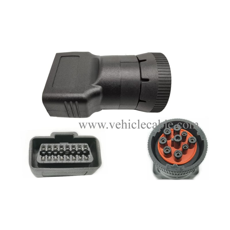Type 1 Black J1939 to OBD 2 Adapter 