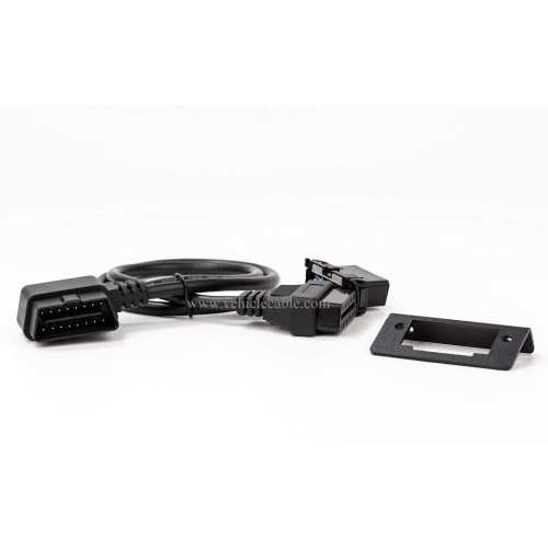 YPP Angled Universal Full 16pin OBD2 OBD II Splitter Extension Y Cable Dual Female with Indash Bracket for GPS Tracker Diagnostic Reader