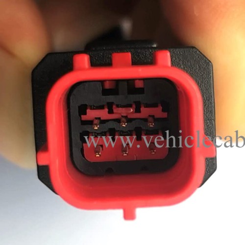6 Pin OBD Motorbike Diagnostic Adaptor,Euro5 Motorcycle Motorrad OBD2 K-Line CAN-Bus Cable-Black+Red 40CM