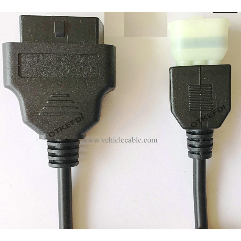 OTKEFDI Motorbike 6Pin OBD Cable Motorcycle OBD Diagnostic Connector for KWSKI Motorbikes 40cm Length 