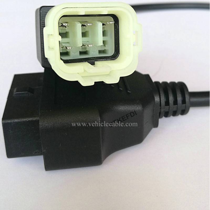 OTKEFDI Motorbike 6Pin OBD Cable Motorcycle OBD Diagnostic Connector for KWSKI Motorbikes 40cm Length 