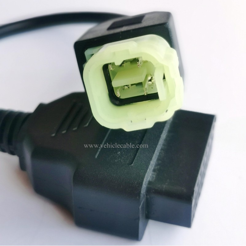 Motorbike OBD Adapter,Motorcycle 4Pin Diagnostic OBD2 (K-Line) J1962 Connector for Hondadaa Motorbikes 40CM 