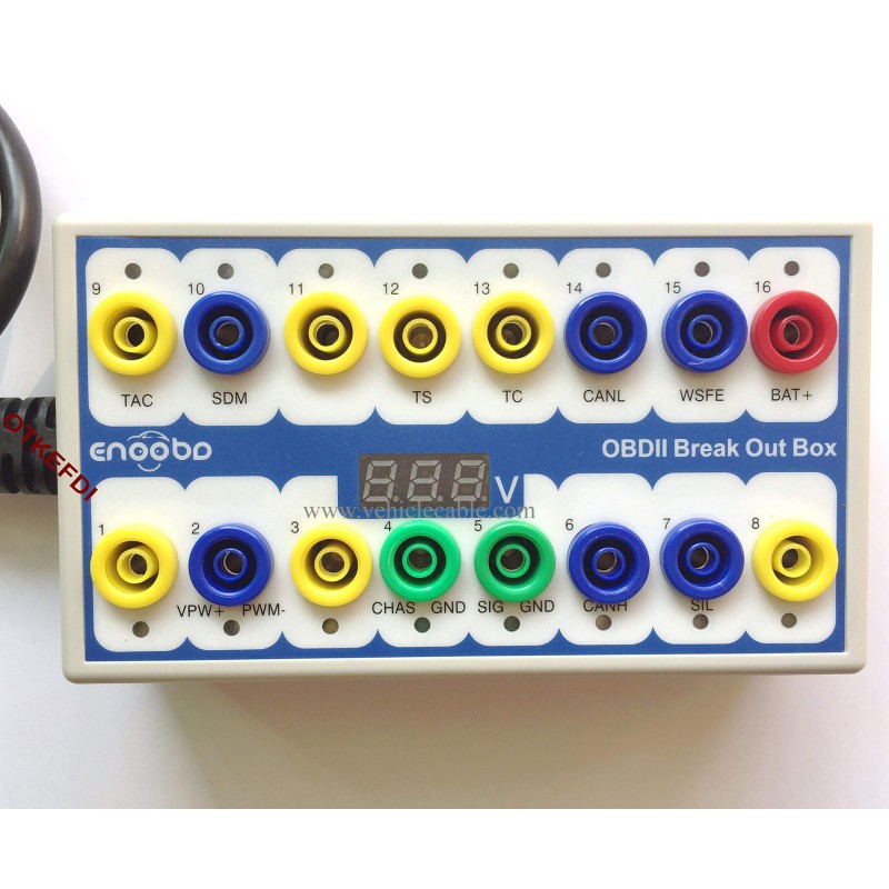 OBD Detector Breakout Box CAN Data Line Signal,Car Fault Diagnostic Scan Tool White 
