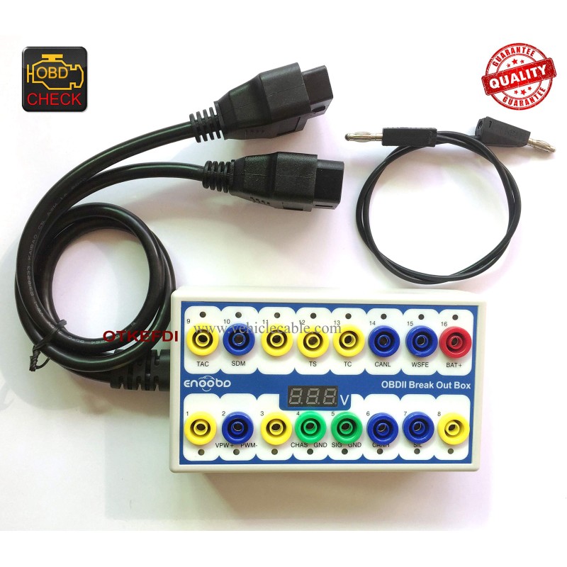 OBD Detector Breakout Box CAN Data Line Signal,Car Fault Diagnostic Scan Tool White 