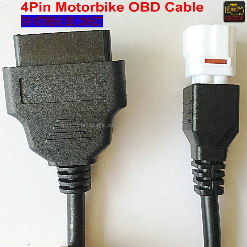 OTKEFDI Motorcycle 4pin OBD Diagnostic CANBUS Cable for Yama Motorbike 40CM Length 